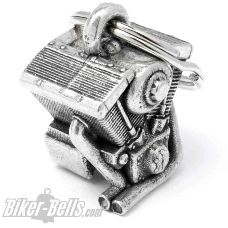 3D Engine Biker-Bell V2 Motorblock Motorradglöckchen Ride Bell Glücksbringer